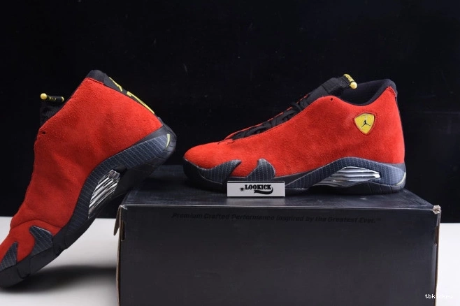 Reps TBkick Air 654459-670 Red Challenge Jordan 14 Retro 0709